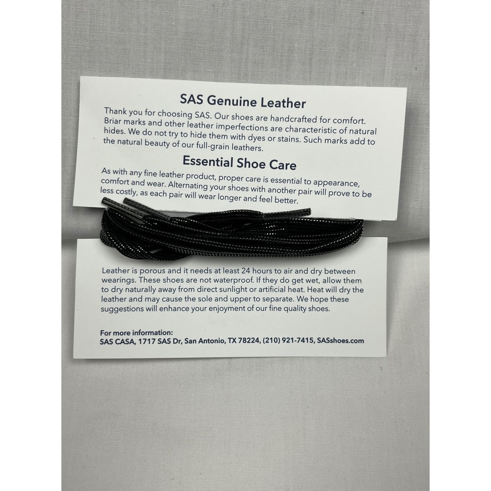 SAS NEW IN BOX Sporty Lux Walking Shoes Women 10.5 W Black Perforated Leather - Picture 12 of 12